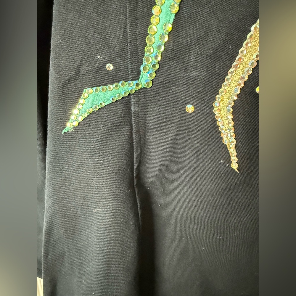 Kevin Garcia Originals vintage couture horse show black bedazzled shirt M - Picture 11 of 13